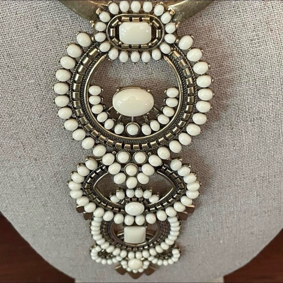 Gold and White Stackable Gemstone Necklace - Picture 3 of 5